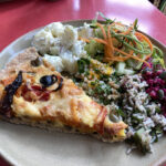 Mediterranean quiche at Eighty-Six'd cafe and coffee shop in Ironbridge, Shropshire