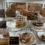 Cake selection at Born Appetite cafe in Dunster, Devon