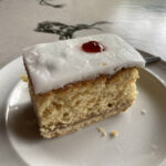 Cherry Bakewell slice at Horner Tea Gardens