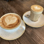 Cappuccino and flat white at Annie and the Flint in Ilfracombe