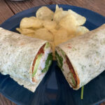 Sweet chilli chicken wrap at Annie and the Flint in Ilfracombe