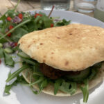 Falafel flatbread at Cafe Croyde Bay